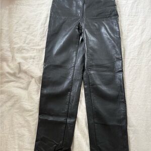 Wilfred Black Faux Leather Trousers